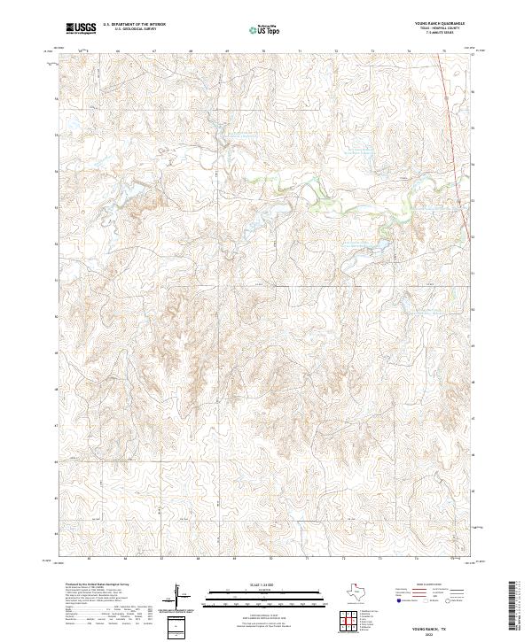 Young Ranch, TX — USGS 7.5-minute topo (2022)