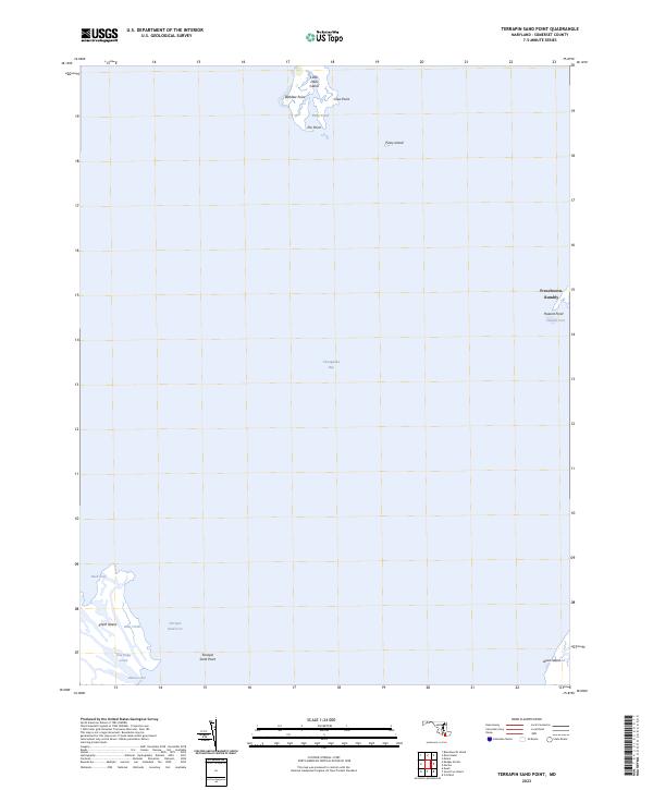 Terrapin Sand Point, MD — USGS 7.5-minute topo (2023)