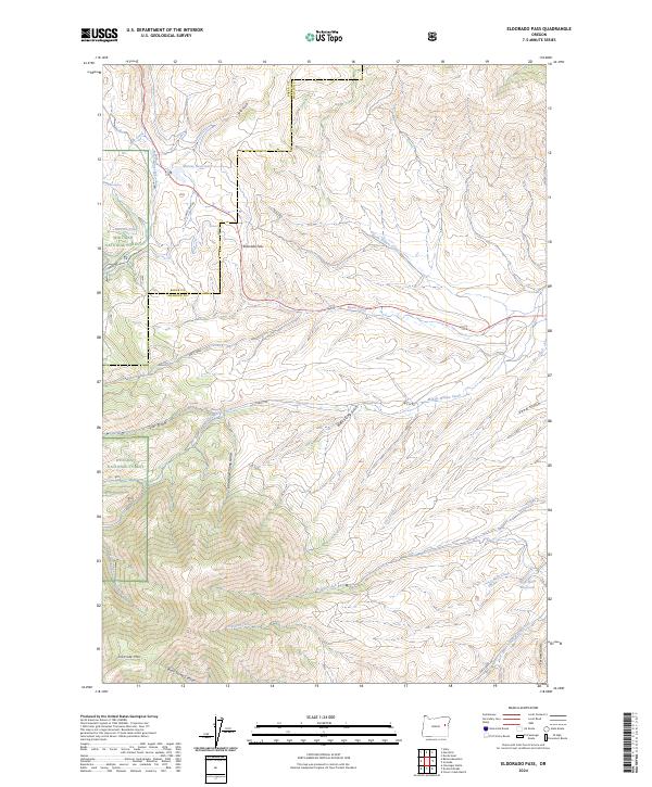 Eldorado Pass, OR — USGS 7.5-minute topo (2024)