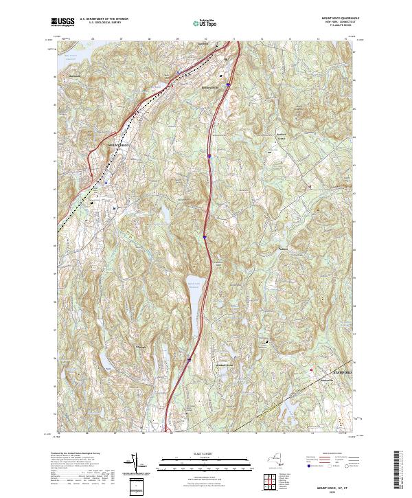Mount Kisco, NY-CT — USGS 7.5-minute topo (2023)