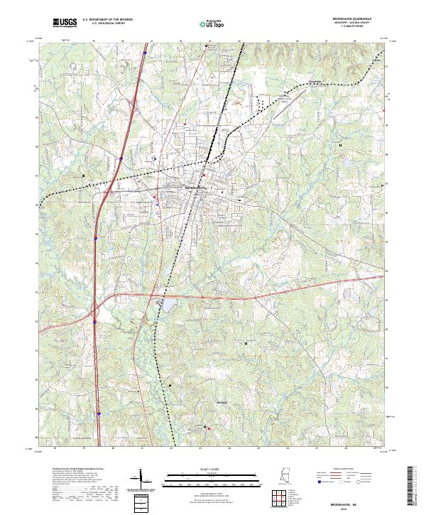 Brookhaven, MS — USGS 7.5-minute topo (2024)
