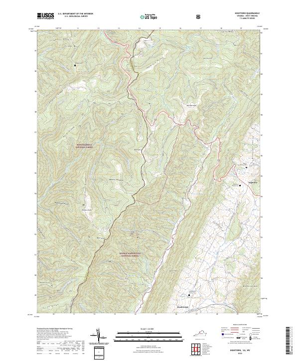 Hightown, VA-WV — USGS 7.5-minute topo (2022)
