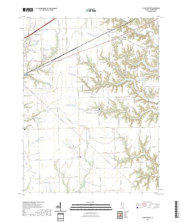Clark Center, IL — USGS 7.5-minute topo (2024)