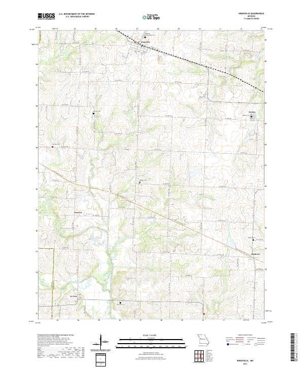 Kingsville, MO — USGS 7.5-minute topo (2021)