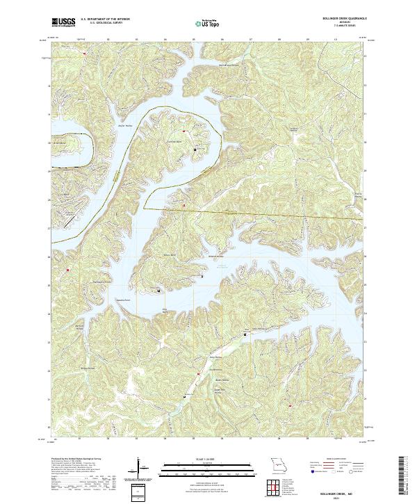 Bollinger Creek, MO — USGS 7.5-minute topo (2021)