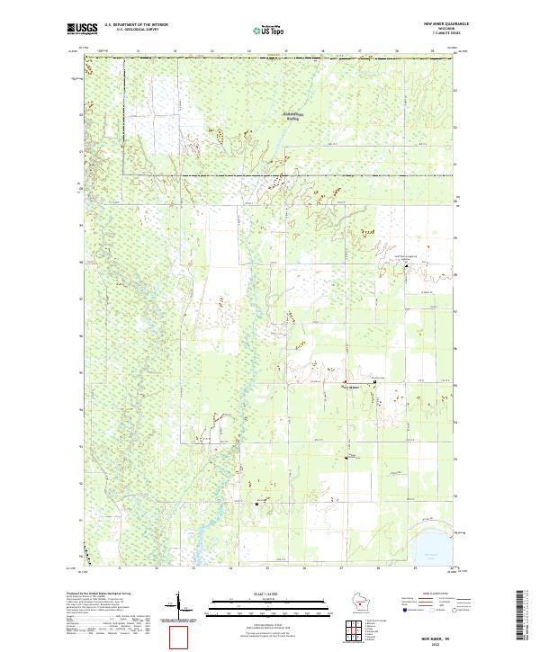New Miner, WI — USGS 7.5-minute topo (2022)