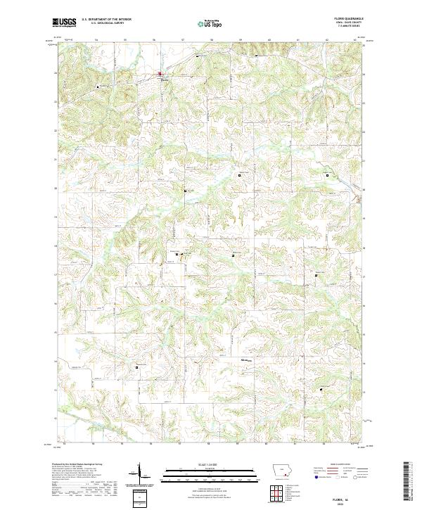 Floris, IA — USGS 7.5-minute topo (2022)