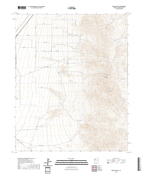 Peacock Peak, AZ — USGS 7.5-minute topo (2021)