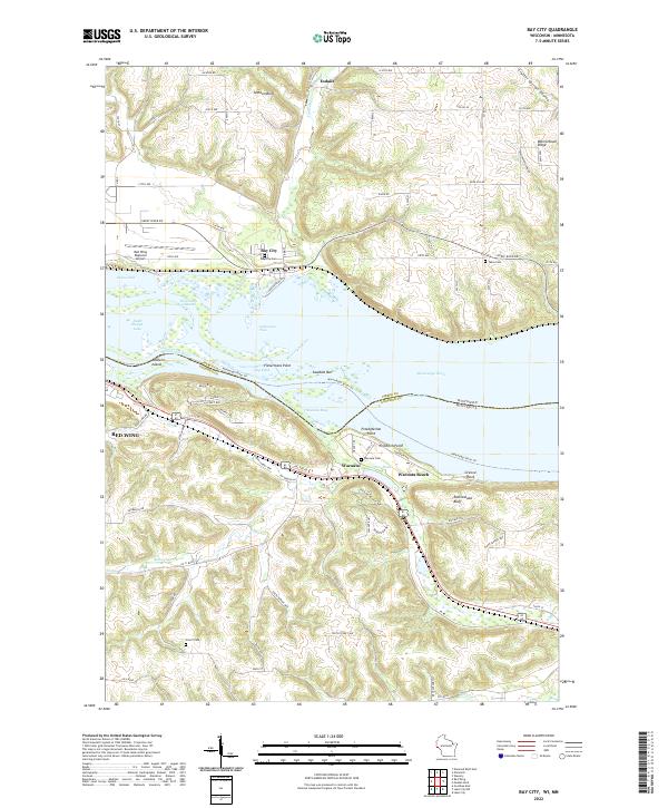 Bay City, WI-MN — USGS 7.5-minute topo (2022)