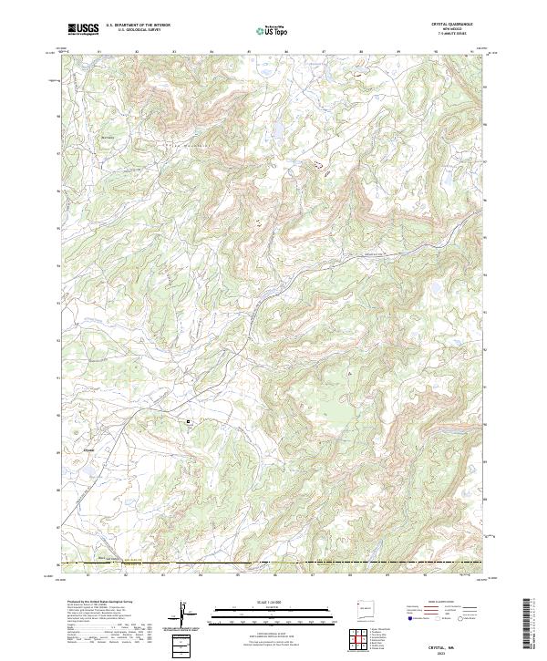 Crystal, NM — USGS 7.5-minute topo (2023)