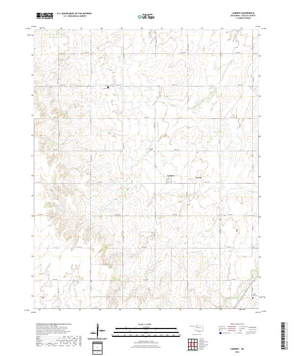 Lambert, OK — USGS 7.5-minute topo (2022)