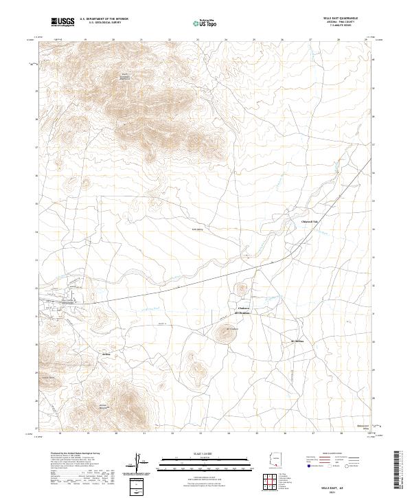 Sells East, AZ — USGS 7.5-minute topo (2021)