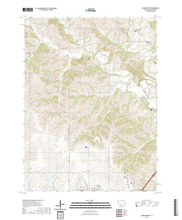 Lamoni North, IA — USGS 7.5-minute topo (2022)