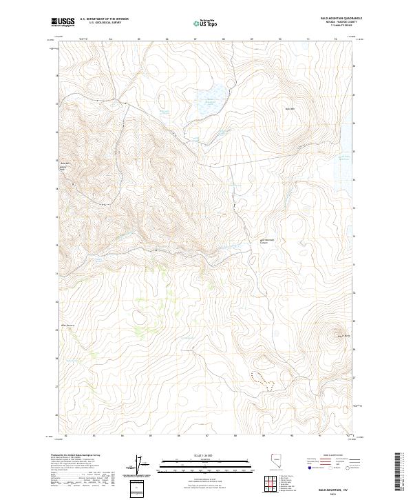 Bald Mountain, NV — USGS 7.5-minute topo (2021)