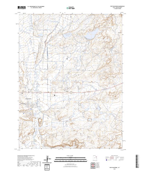 Fort Duchesne, UT — USGS 7.5-minute topo (2023)