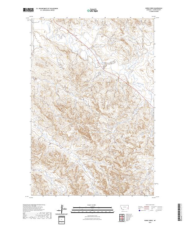 Horse Creek, MT — USGS 7.5-minute topo (2024)