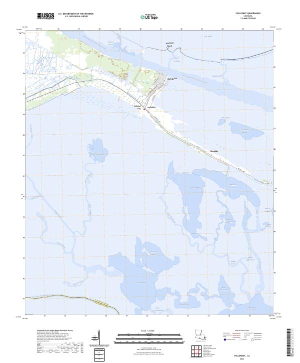 Yscloskey, LA — USGS 7.5-minute topo (2024)