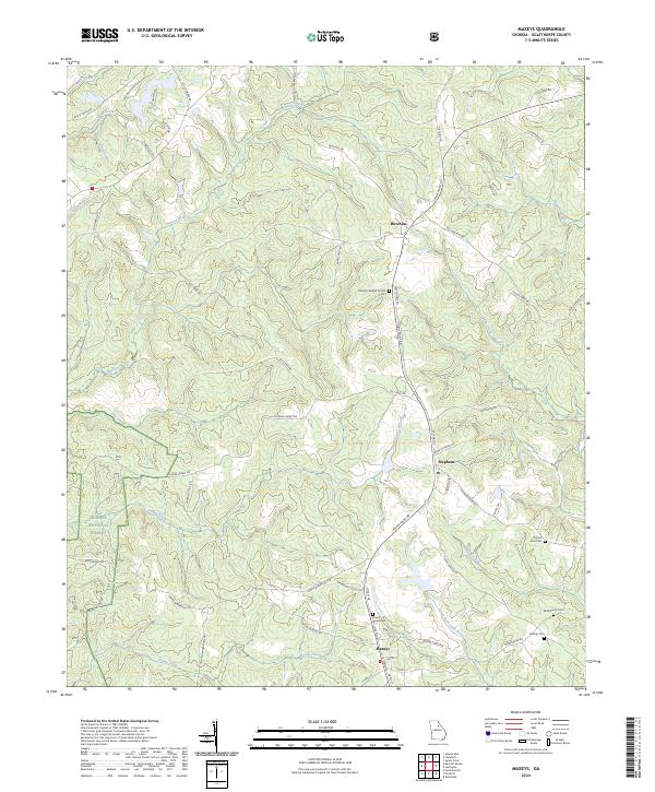 Maxeys, GA — USGS 7.5-minute topo (2024)
