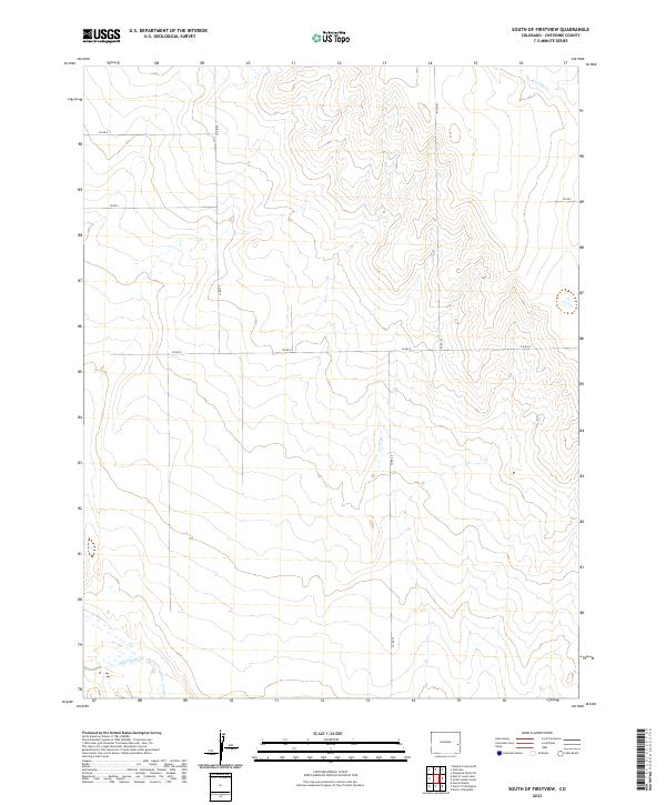 South of Firstview, CO — USGS 7.5-minute topo (2022)