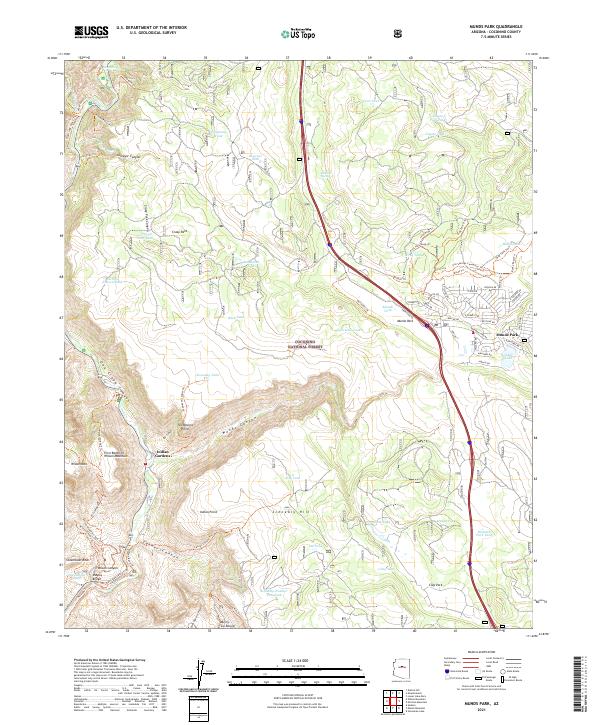 Munds Park, AZ — USGS 7.5-minute topo (2021)