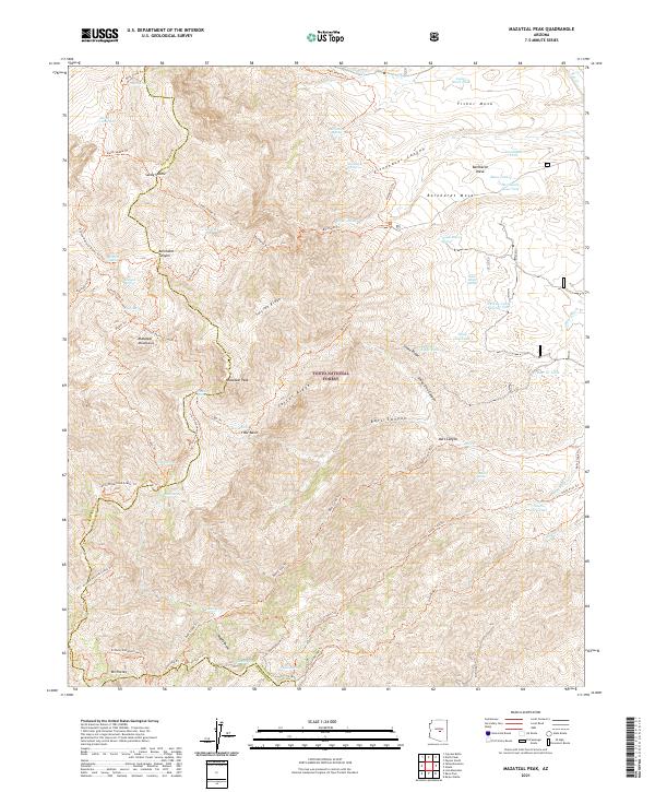 Mazatzal Peak, AZ — USGS 7.5-minute topo (2021)