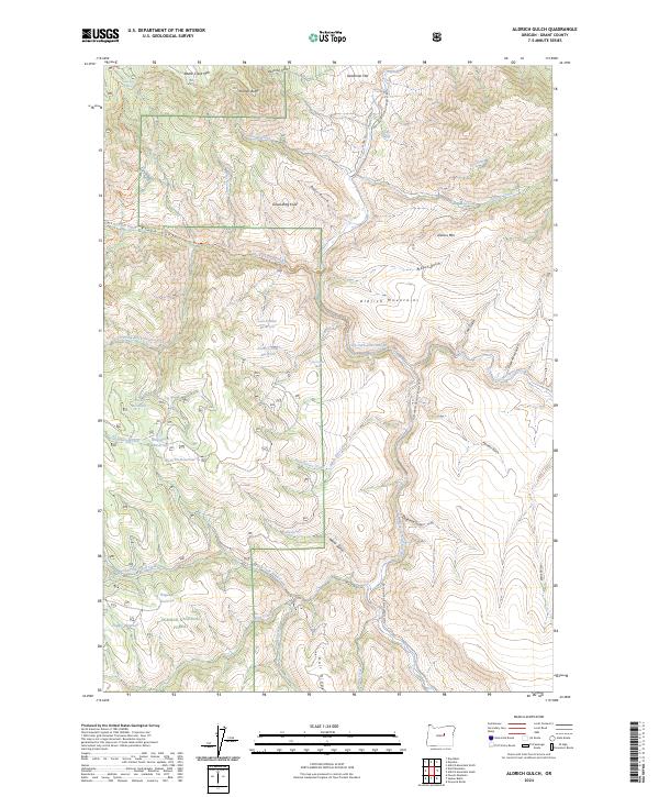 Aldrich Gulch, OR — USGS 7.5-minute topo (2024)
