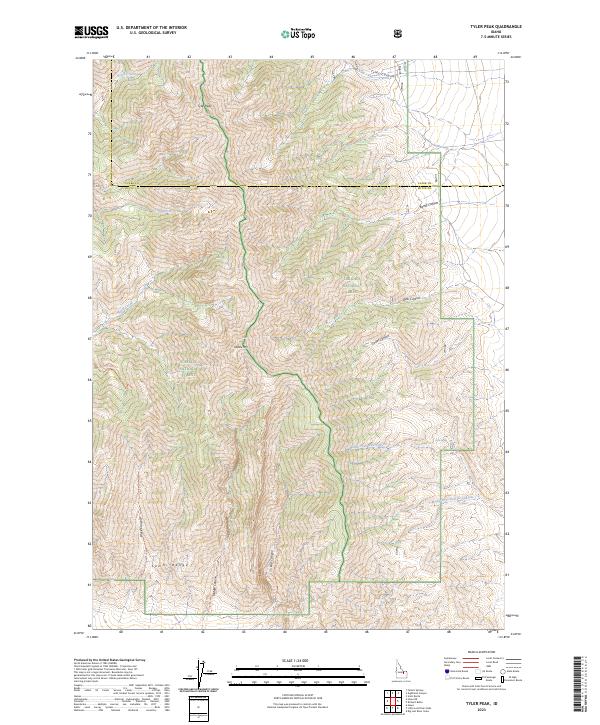 Tyler Peak, ID — USGS 7.5-minute topo (2023)