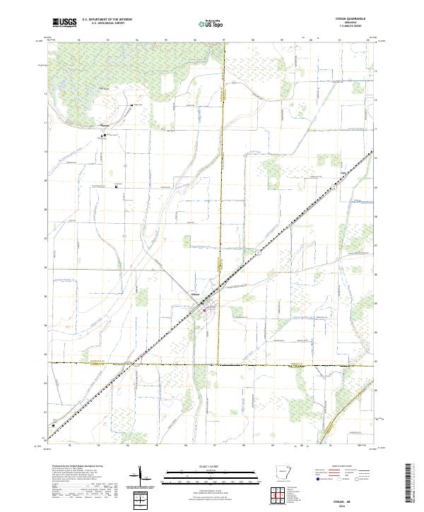 O'Kean, AR — USGS 7.5-minute topo (2024)