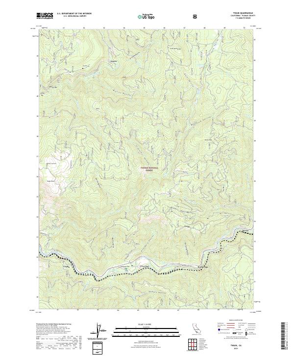 Twain, CA — USGS 7.5-minute topo (2021)