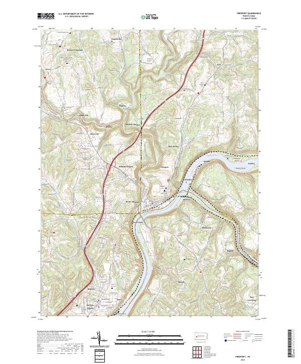 Freeport, PA — USGS 7.5-minute topo (2023)