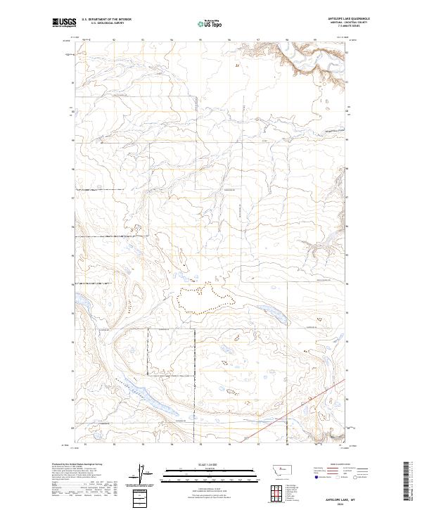 Antelope Lake, MT — USGS 7.5-minute topo (2024)
