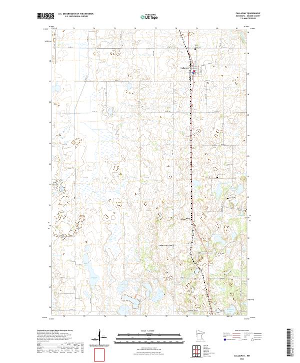 Callaway, MN — USGS 7.5-minute topo (2022)