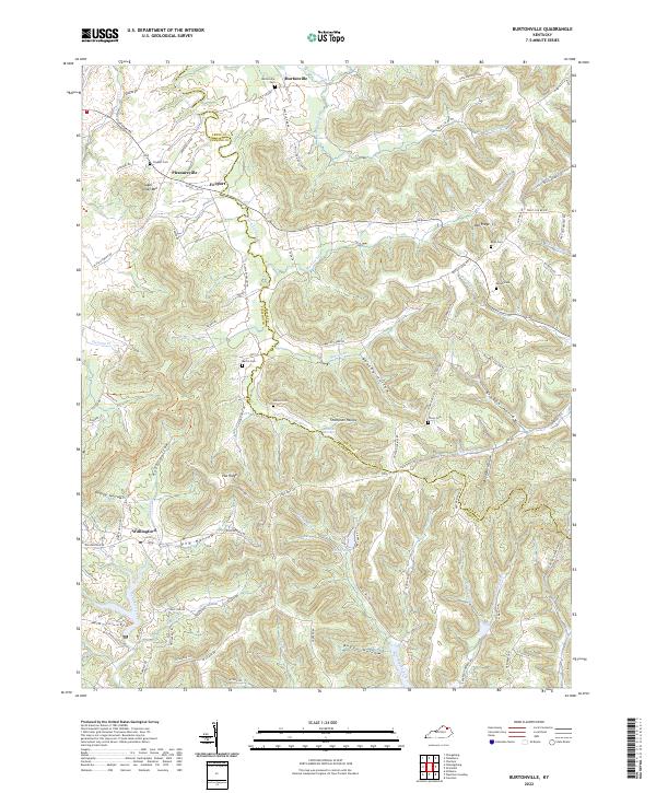 Burtonville, KY — USGS 7.5-minute topo (2022)