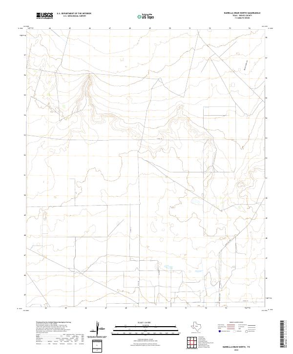 Barrilla Draw North, TX — USGS 7.5-minute topo (2022)