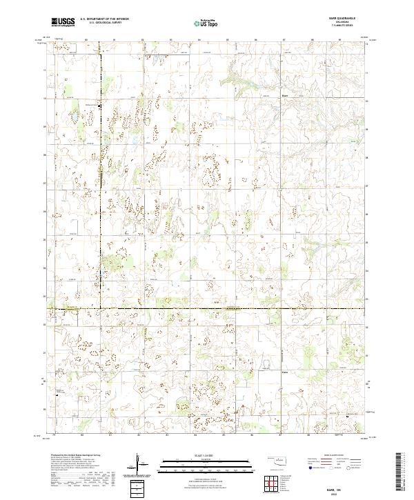 Barr, OK — USGS 7.5-minute topo (2022)