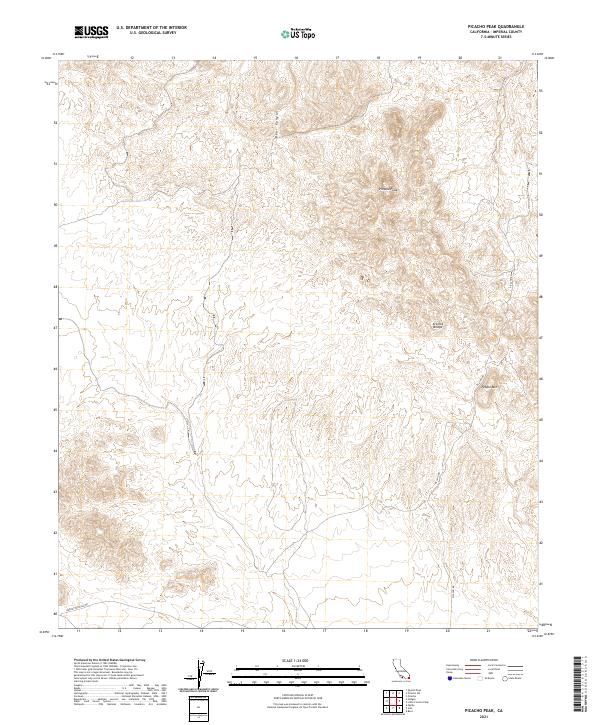 Picacho Peak, CA — USGS 7.5-minute topo (2021)