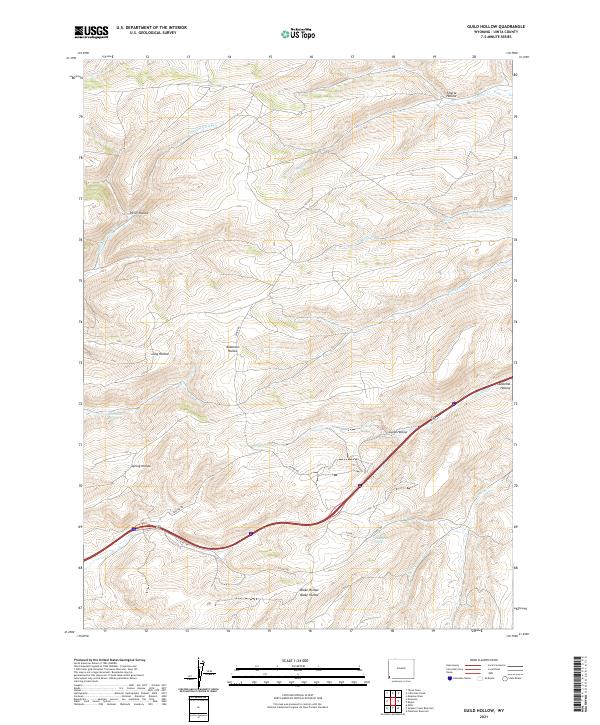 Guild Hollow, WY — USGS 7.5-minute topo (2021)