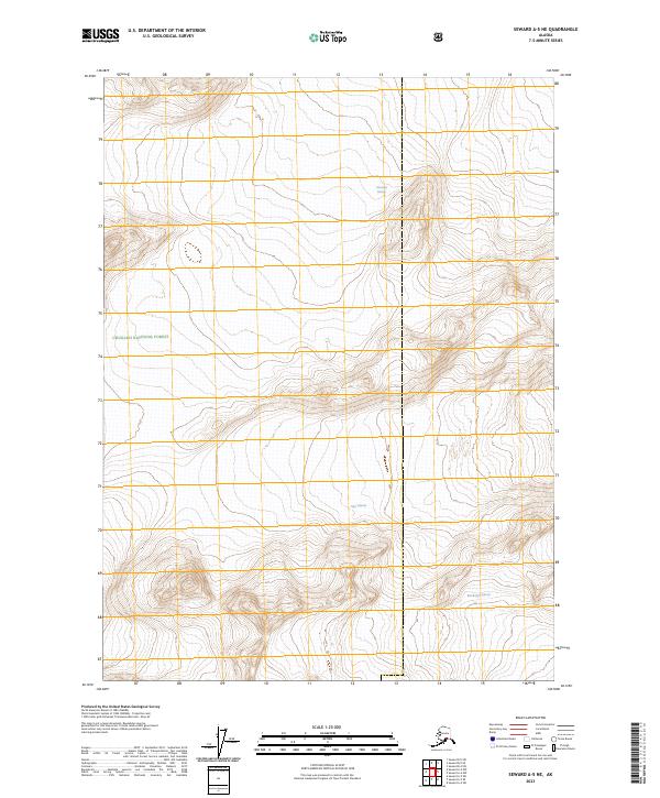 Seward A-5 NE, AK — USGS 7.5-minute topo (2023)