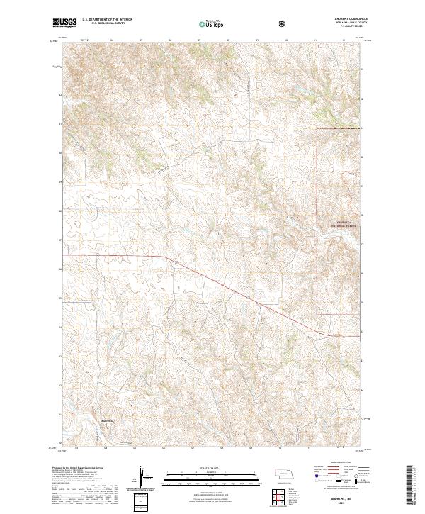 Andrews, NE — USGS 7.5-minute topo (2021)