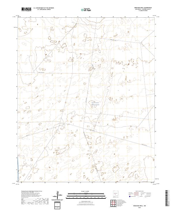 Granjean Well, NM — USGS 7.5-minute topo (2023)
