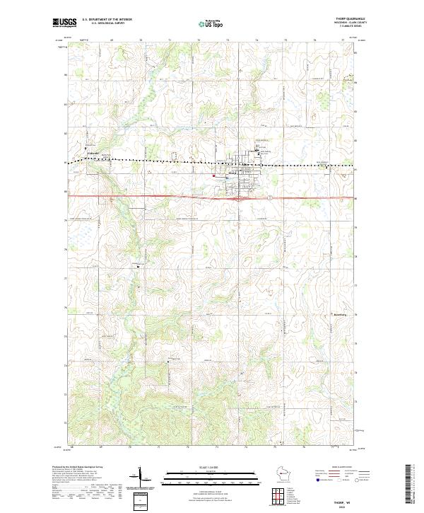 Thorp, WI — USGS 7.5-minute topo (2022)