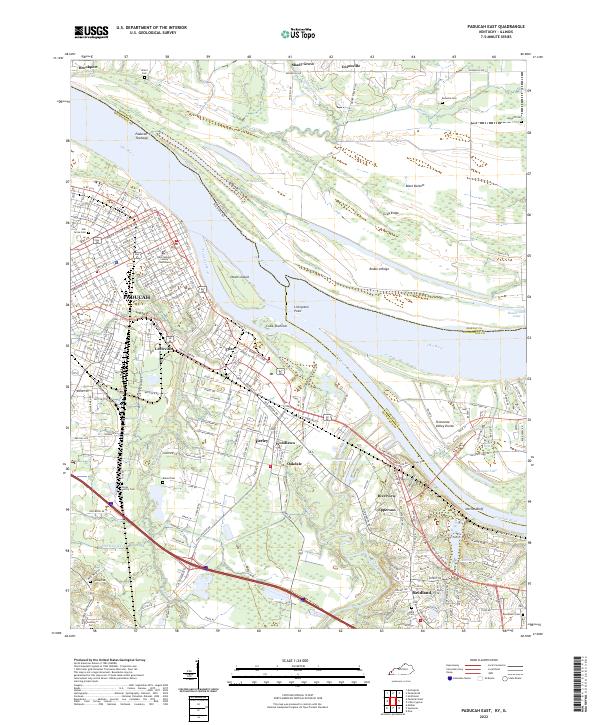Paducah East, KY-IL — USGS 7.5-minute topo (2022)