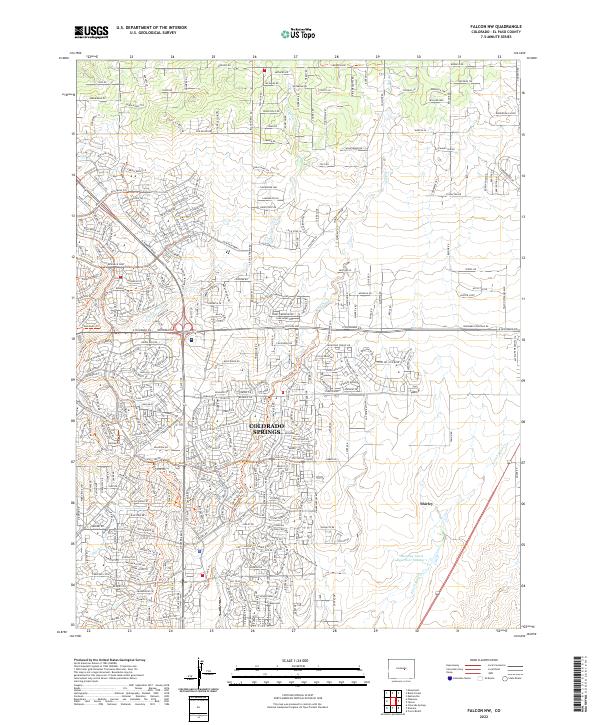 Falcon NW, CO — USGS 7.5-minute topo (2022)