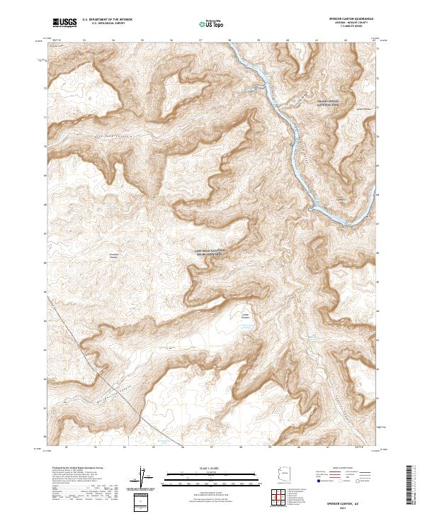 Spencer Canyon, AZ — USGS 7.5-minute topo (2021)
