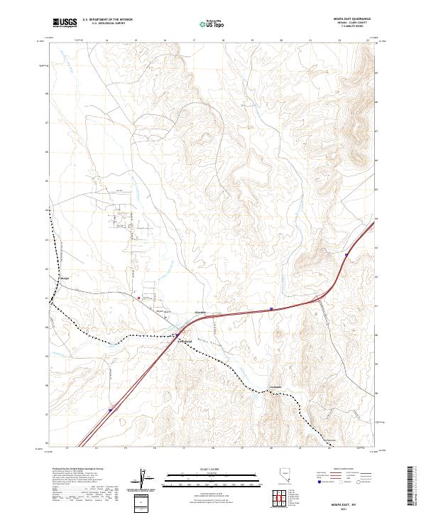 Moapa East, NV — USGS 7.5-minute topo (2021)