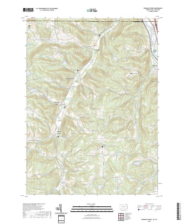 Franklin Forks, PA-NY — USGS 7.5-minute topo (2023)