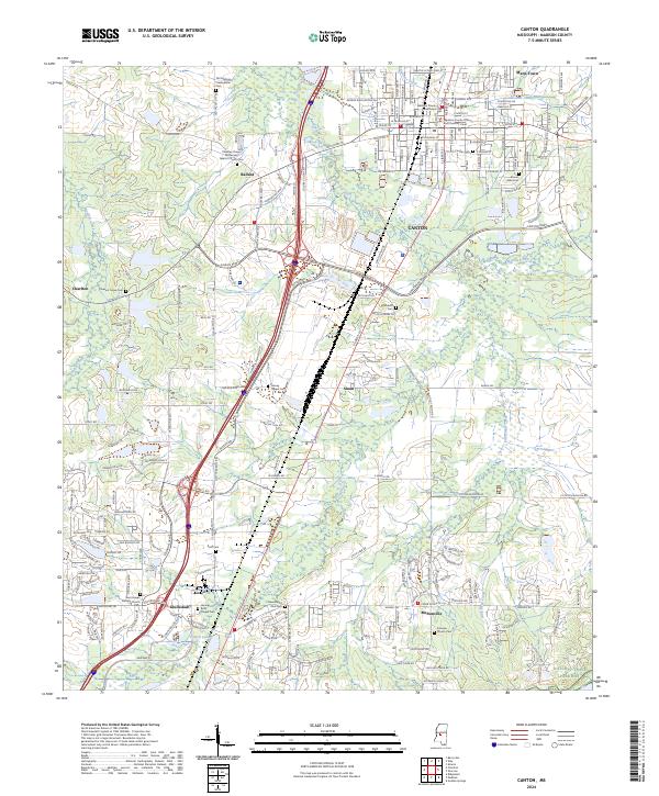 Canton, MS — USGS 7.5-minute topo (2024)