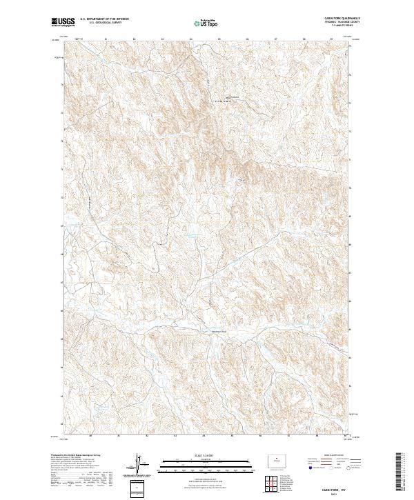 Cabin Fork, WY — USGS 7.5-minute topo (2021)