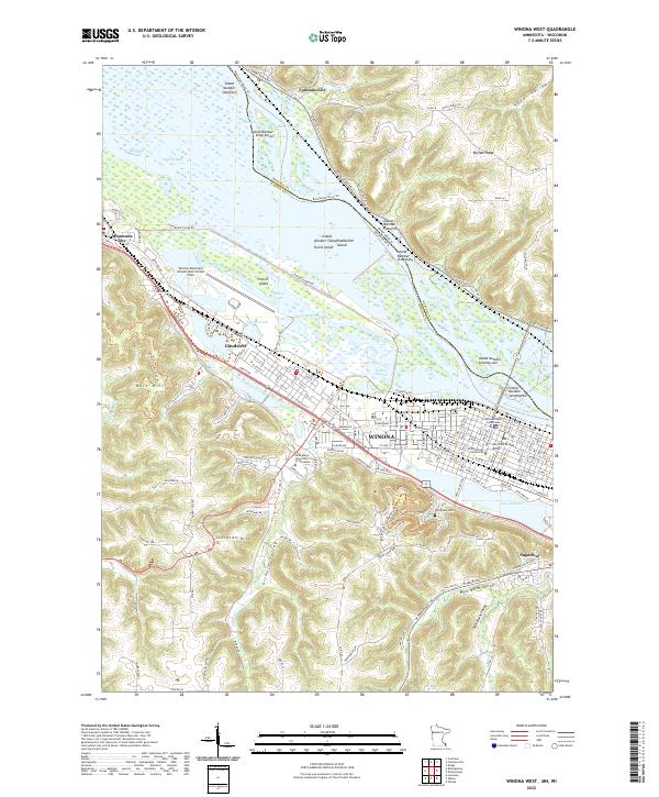 Winona West, MN-WI — USGS 7.5-minute topo (2022)