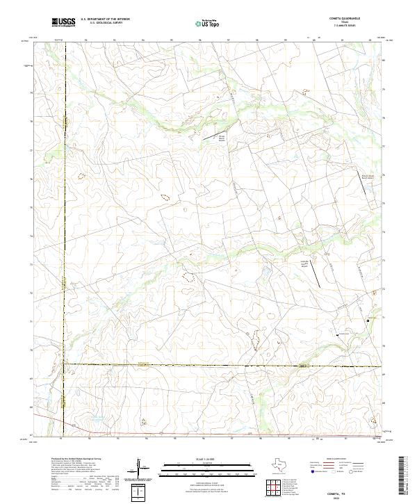 Cometa, TX — USGS 7.5-minute topo (2022)